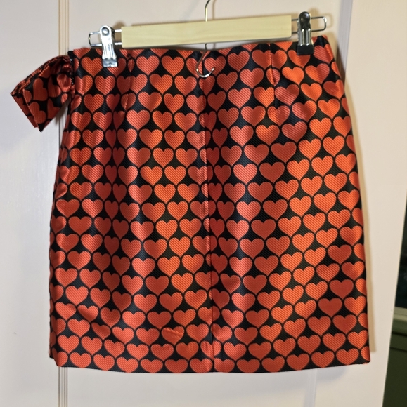 J. Crew Heart Patterned Skirt Size 4 - Picture 3 of 5